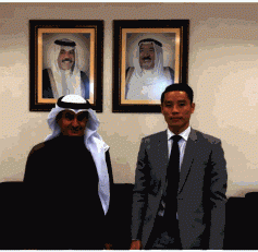 عميد شئون الطلبة اجتمع بممثل سفارة جمهورية لاو الديمقراطية