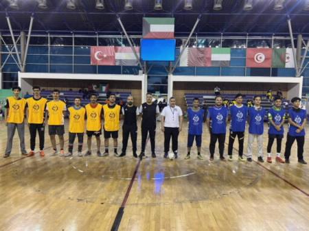 انطلاق قطار بطولة جامعة الكويت للـ "ميني قول" بصالة الهيئة العامة للتعليم التطبيقي والتدريب