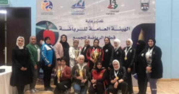 الأنشطة الرياضية أقامت بطولة كرة الطاولة لدوري الوزارات والمؤسسات الحكومية للسيدات